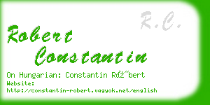 robert constantin business card